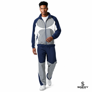 Conjunto Deportivo SINEWY Unisex con Capucha y Bloques de Color, Manga Larga, Cordón Ajustable, Estilo Deportivo Casual, Poliéster y Algodón, Ropa de Invierno, Corte Regular - Product Image 1