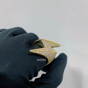 Men's 925 Sterling Silver Hip Hop Style Engagement <b>Wedding</b> Anniversary Ring VVS Moissanite Rose Gold Plated Iced Gift Rapper - Product Image 2