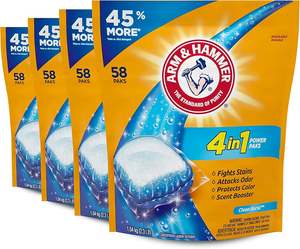 Cápsulas de Detergente para Ropa PowerPacs Arm & Hammer, Limpieza de Alta Resistencia, Se Disuelven Rápidamente, 42 Unidades - Product Image 1