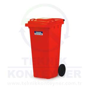 Recipiente de residuos de plástico de lujo rojo de 240L del fabricante turco, ecológico, de la mejor calidad, gran oferta - Product Image 2