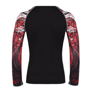 Venta caliente de los hombres cómodos de compresión Fitness Rash Guard tamaño personalizado Pakistán hecho con longitud larga y mangas cortas - Product Image 4