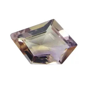 天然Ametrine 9x14mm毫米花式切割3.5Cts宽松宝石银饰品