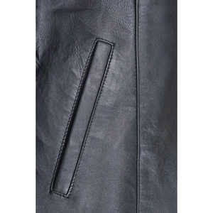 เสื้อแจ็คเก็ตหนังผู้ชายแบบใหม่ สวมใส่สบาย ระบายอากาศได้ดี คุณภาพดีเยี่ยม ทรงทันสมัย คอตั้ง มีซิปและกระเป๋าซิปเพิ่มเติม - Product Image 6