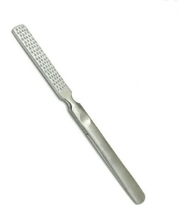 Râpe à pieds professionnelle double face en acier inoxydable, lime à pieds longue en métal, durable, réutilisable, logo personnalisé, manuelle, pour peaux dures - Product Image 5