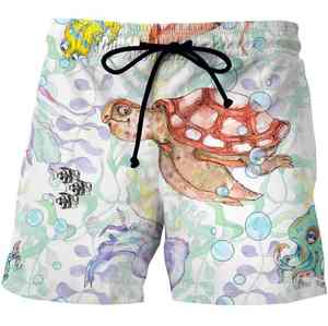 Shorts de plage pour hommes de qualité supérieure, personnalisés, à motif tortue de mer, pour la course à pied, sport, séchage rapide, respirant, pour les vacances - Product Image 6