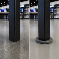 Patins de protection antidérapants en caoutchouc gris alvéolé pour pieds de meubles et présentoirs, fabriqués en Chine, emballage postal