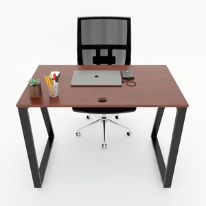 Escritorio Minimalista de Madera Maciza de 100x60cm para Oficina/Dormitorio (Requiere Ensamblaje)-HBTH001 - Product Image 2