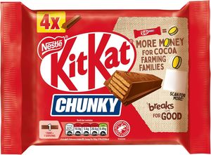 Wholesale Supply of KitKat Chunky Milk Chocolate Bar <b>Multipack</b> 4 x 40g Crispy Wafer <b>Sweet</b> Snack Confectionery Bulk Pack Treats - Product Image 6