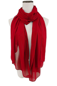 Hijab a prueba de Sol de caftán Georgette rojo marroquí lujoso de alta calidad con cuello alto y diseño bordado de manga completa para musulmanes - Product Image 3