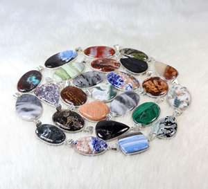 จี้พลอยกรอบแบบผสมผสานคุณภาพที่สวยงามสำหรับเครื่องประดับเงินฝังฝังขอบแบบฝังเทคโนโลยี - Product Image 2