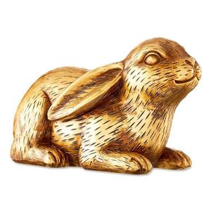 Conejo de Pascua de lujo Decoración de mesa artículo personalizado Animal pequeño conejito escultura hecha a mano sólido conejo objeto Navidad decorativo - Product Image 2