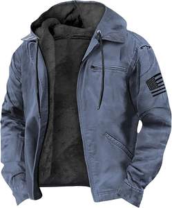 Veste en cuir pour homme tendance, idéale pour l'hiver, grande taille, motif uni, imperméable, coupe-vent, prix raisonnable - Product Image 3