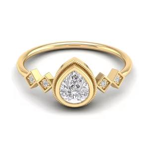 Customized Engagement Wedding <b>Jewelry</b> Hot Selling Classic Women's 9K-22K Gold Lab Grown Diamond Ring <b>Pearl</b> 18K Gold Main - Product Image 5