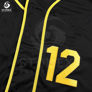 Camiseta de Béisbol Personalizada con Logotipo, Lisa, Transpirable, Talla Grande, con Botones, Ropa Deportiva de Poliéster - Product Image 3