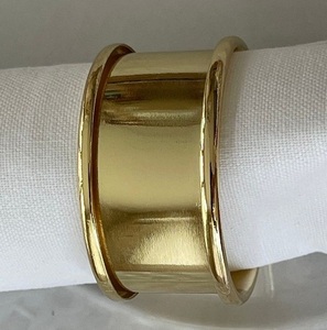 Nouveau Style métal doré vaisselle serviette anneau tendance Design grande taille en laiton porte-serviettes en tissu artisanat - Product Image 3