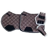 Tapis de selle CST 219 S-box Glitter pour dressage et saut d'obstacles, tapis de selle pour cheval, équipement équestre, logo personnalisé, 100% coton, couleur personnalisée