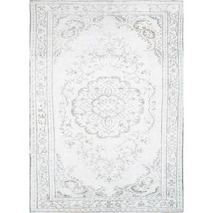 Tapis en laine noués à la main de style vintage ivoire Pae-1494 pour la décoration de la maison - Product Image 1