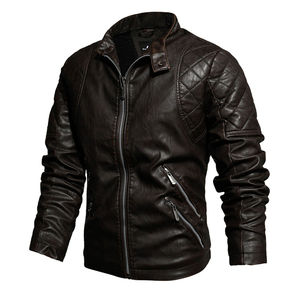 Veste en cuir pour hommes Veste en cuir imperméable et respirante de qualité supérieure à bas prix Veste pour hommes de grande taille Service OEM - Product Image 1