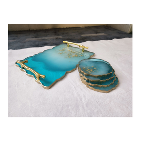 Plateau en résine époxy Accessoires de cuisine et de table pour la maison Plateau en résine époxy poli de taille personnalisée - Product Image 2