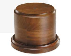 Độ bóng cao gỗ hồng mộc cơ sở hiển thị 3 3/4 "H x 6 3/4" W cho urn cup Vase figurine tác phẩm nghệ thuật pha lê và nhiều hơn nữa-Tùy chỉnh khắc logo - Product Image 1