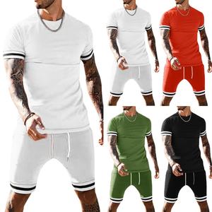 Ensemble court pour homme authentique en coton respirant, couleurs variées, prix abordable, vente en ligne, directement de l'usine, ensemble court pour homme - Product Image 1