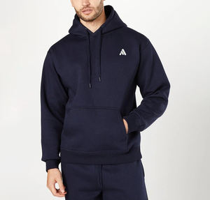 Sudadera de Invierno Unisex de Felpa 100% Algodón con Logotipo Bordado Personalizado, Sudadera con Capucha Lisa para Hombre con Bolsillo, Venta al Por Mayor - Product Image 1