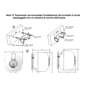 ISEA scaldabagno elettrico da 15 litri Mini baldacchino oscillante 1500 watt 2 anni di garanzia riscaldatore elettrico istantaneo - Product Image 3