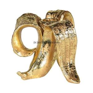 Anillos de Metal de alta resistencia chapados en oro de alta calidad, escultura de aspecto elegante de diseñador con Base de Color negro, acentos decorativos para el hogar - Product Image 3