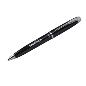 Meilleures ventes stylos à bille en métal noir et argent personnalisés accessoires d'écriture de bureau scolaire - Product Image 1