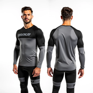 MMA et entraînement Rash Guard coupe personnalisée à manches courtes et complètes Compression Performance Wear kimono de jiu jitsu - Product Image 5