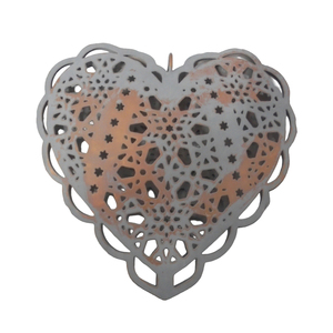 Magnifique décoration de Noël en fer forgé en forme de cœur à suspendre, personnalisable pour la maison et les fêtes de Noël - Product Image 3