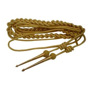 Épaulettes dorées 100% nylon, service de reproduction OEM, épaulettes d'uniforme, cordons d'aiguillette - Product Image 1