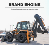 EPA/EURO 5 Backhoe pemuat roda mesin penggali Diesel mesin penggerak 4 roda 2Ton 4Ton 6Ton 8Ton dengan harga murah