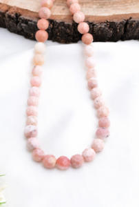 โอปอลสีชมพูธรรมชาติ 7 มม. ทรงกลมเว้า สำหรับทำเครื่องประดับชั้นดี - Product Image 2