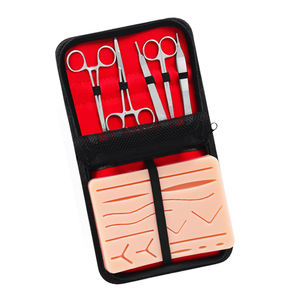 Kit de suture manuel en acier, kit de pratique de suture pour étudiants en médecine, formation chirurgicale, outils de suture, coussin de pratique de la peau, porte-aiguille - Product Image 4