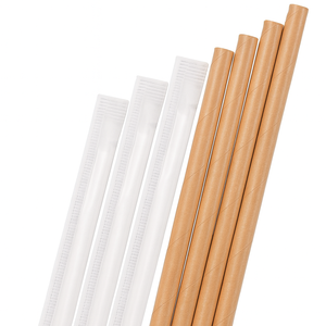 Pailles jetables personnalisées pour Boba, fête, paille en papier biodégradable en pure pâte de bois - Product Image 3
