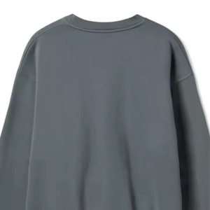 Haute qualité personnalisé blanc épais poids lourd 500 Gsm polaire col rond Sublimation pull sweat plissé brodé pour hommes - Product Image 5