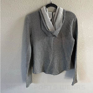 Premium Soft Fabric Unique Pattern Design Grey Textured Knit Winter Women's Hoodie with 3D Embroidery Multi Color <b>Aztec</b> Pattern - Product Image 3