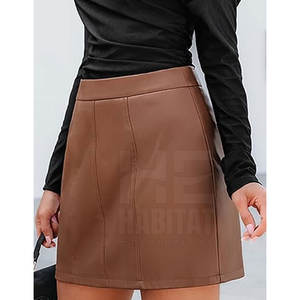 กระโปรงหนังแท้คุณภาพสูงสำหรับผู้หญิง ดีไซน์ทันสมัย เนื้อผ้านุ่ม มีทุกขนาด - Product Image 5