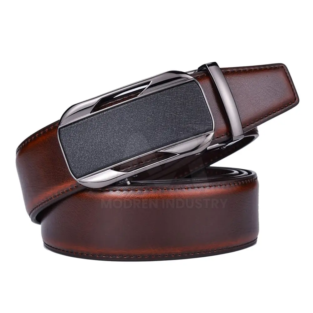 Customizable Wholesale Price Factory Men Leather Made Dress Pant Belts With Buckle For Sale
