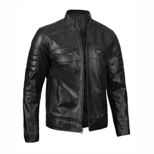 Chaqueta de cuero con estampado de logotipo personalizado de calidad superior para hombre Chaqueta de cuero genuino de nuevo diseño a la venta - Product Image 1