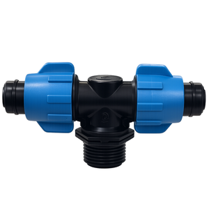 Blue Plastic Y Connector 25mm Barb Threaded Tee For Garden Irrigation Easy Install Design - Product Image 3