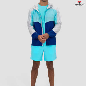 Conjunto de Chaqueta corta cortavientos de dos piezas personalizado de verano 2025 más vendido, chándal cortavientos para hombre, conjunto corto con logotipo personalizado - Product Image 3