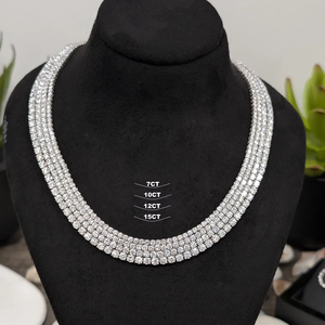 Collar de Tenis con Diamantes Cultivados en Laboratorio, Certificado SGL, Oro Sólido de 14K (Disponible en 7.00 CTW, 10.00 CTW, 12.00 CTW, 15.00 CTW) - Product Image 1