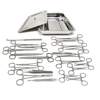 Kit de stérilisation vétérinaire pour chevaux avec boîte à instruments et sutures, 6 pièces en acier inoxydable de haute qualité, couleur personnalisée