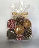 Remplissage de vase décoratif avec boule décorative Sola et boule en rotin Fête des mères Saint Valentin Noël Cadeaux de remerciement pour les femmes