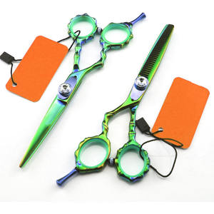 Vente en gros Kit pour coiffeur Ensemble de ciseaux amincissants Set de ciseaux de salon de barbier avec étui en cuir à fermeture éclair - Product Image 4