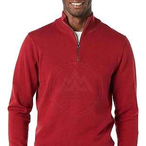 เสื้อสเวตเตอร์มีซิปครึ่งตัวของผู้ชายเสื้อสเวตเตอร์น้ำหนักเบาดีไซน์ตามสั่งผลิตจากปากีสถาน - Product Image 6