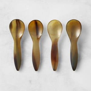 Cuillère à salade en corne de buffle noire et marron, écologique, passe au lave-vaisselle, ustensiles de cuisine, fabriquée en Inde, best-seller - Product Image 2