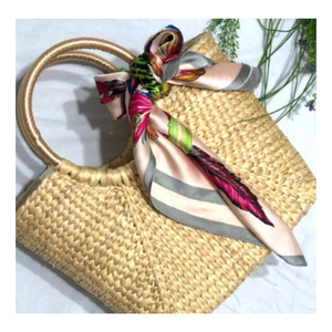 Sac de jacinthe d'eau artisanal à la mode, sac de jacinthe d'eau vintage sac à main de paille Boho sac de plage d'été du vietnam - Product Image 1